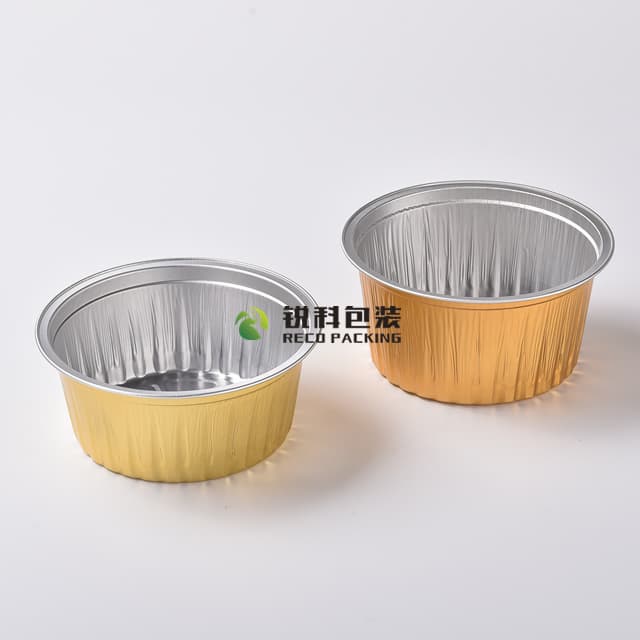 Small Round Aluminum Foil Containers for Cupcakes